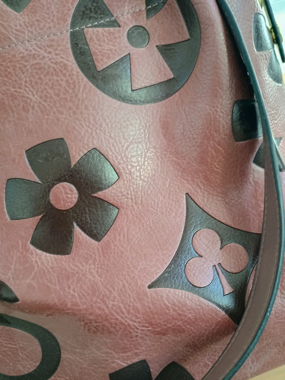Plum Color Floral Shoulder Bag - Picture 2 of 8
